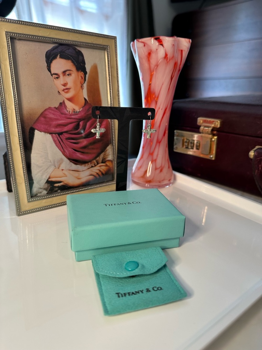 Tiffany & Co Elsa Peretti Dove Earrings Sterling Silver w Box - Picture 3 of 11